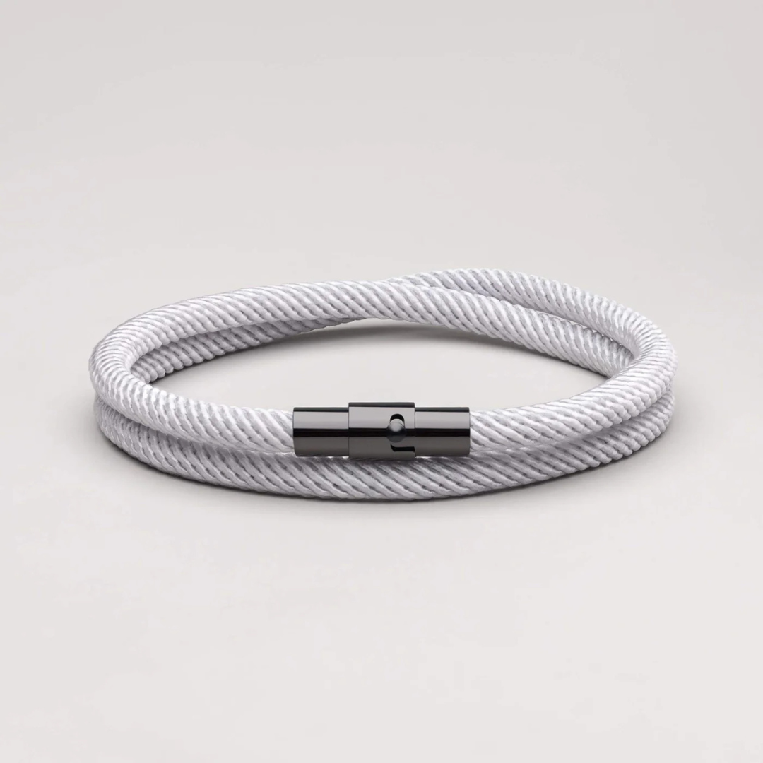 Pulseira de Corda Cinza Minimalista Wave Pulse | Compre Agora