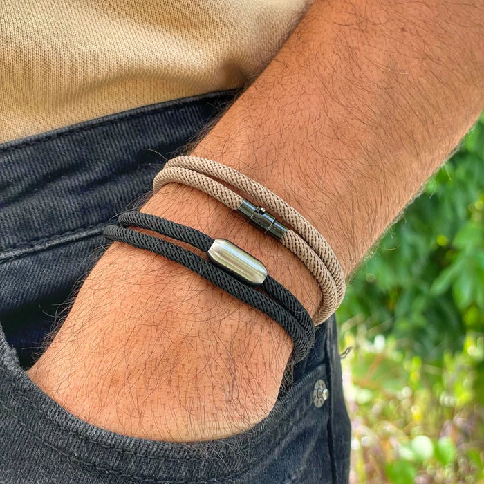 Pulseira de Corda Preta Minimalista Algarve Pulse | Compre Agora