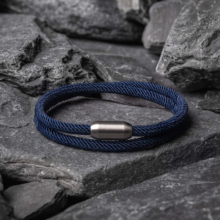 Pulseira de Corda Azul Marinho Minimalista Algarve Pulse | Compre Agora