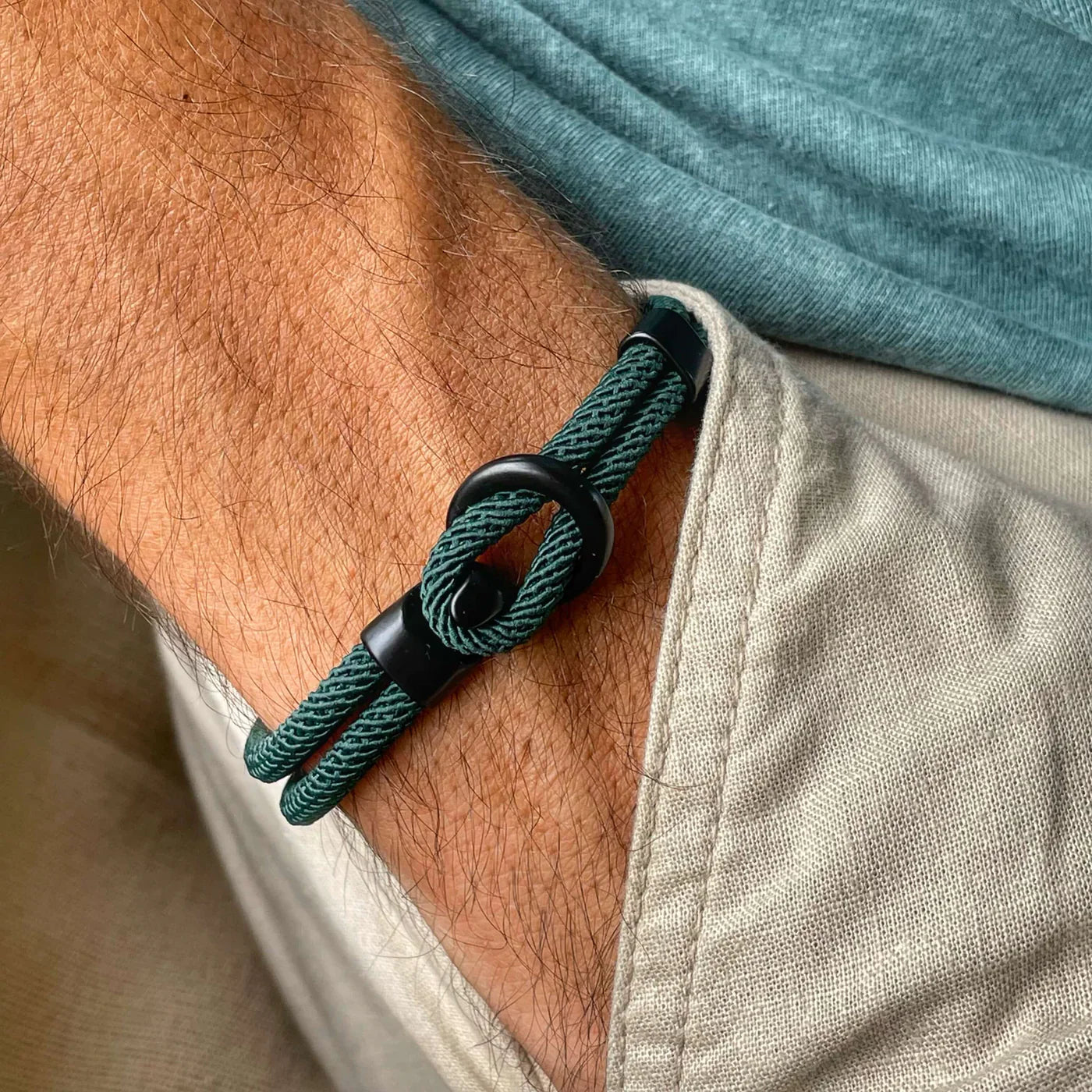 Pulseira de Corda Verde Minimalista Argenta Pulse | Comprar Agora