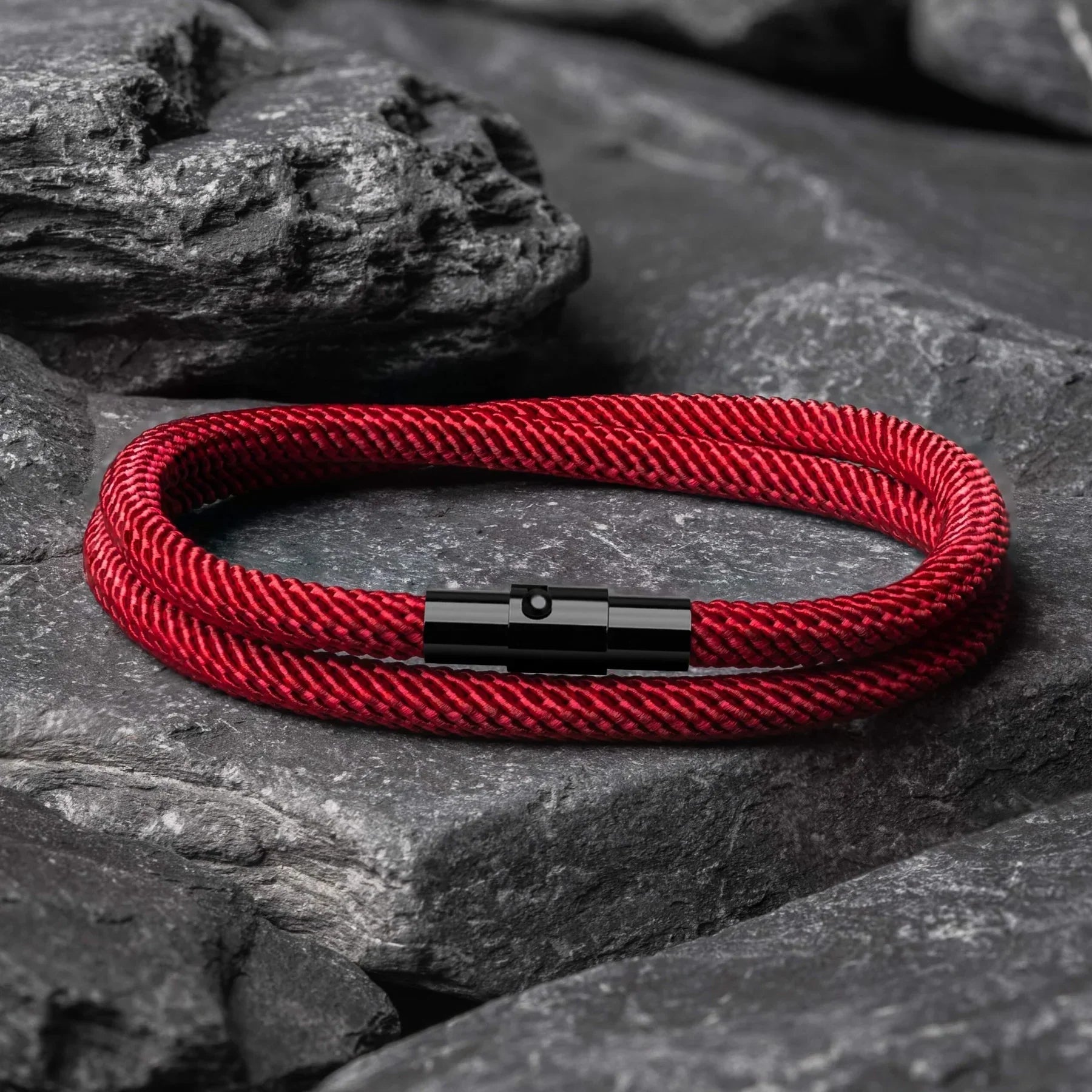 Pulseira de Corda Vinho Minimalista Wave Pulse | Compre Agora